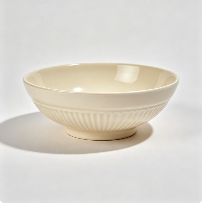 Colette Stoneware Nesting Bowls, Cream, Set of 3