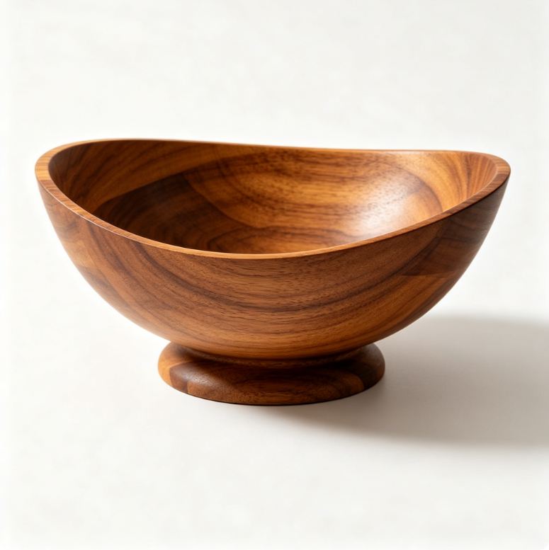 Extra Large Wooden Salad Bowl for Serving, Fruit Bowl, Tableware, Flair Design, and Stylish Wooden Serving Bowl